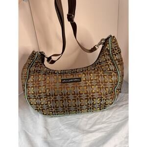 Petunia Pickle Bottom Touring Diaper‎ Bag Green Gold Blue Baby Diaper Bag NWOT